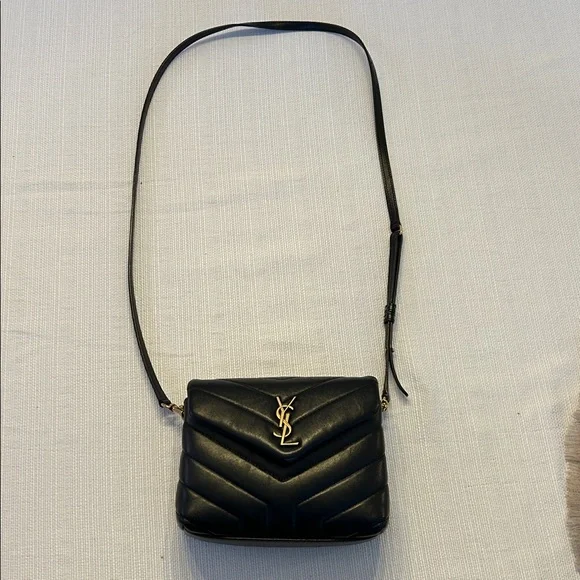 Yves Saint Laurent Black and Gold Crossbody Bag - Picture 10 of 10